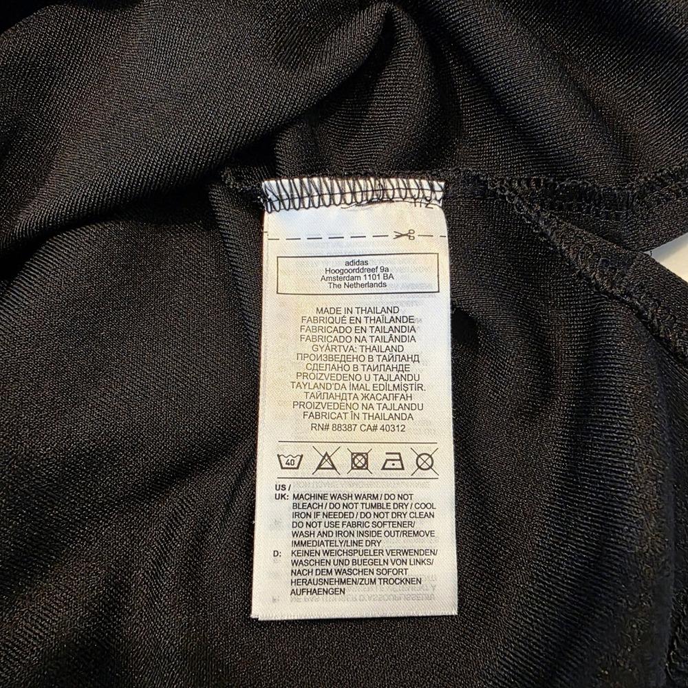 Adidas Climalite 1/4 Zip Pullover Mens Medium Black White Stripes DY3145 - Picture 8 of 9
